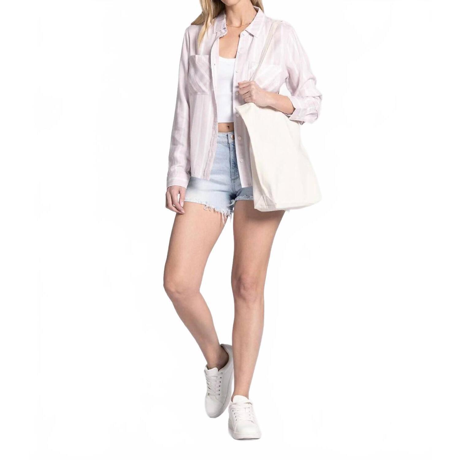 New Thread & Supply Myla Button Down Shirt In Pink